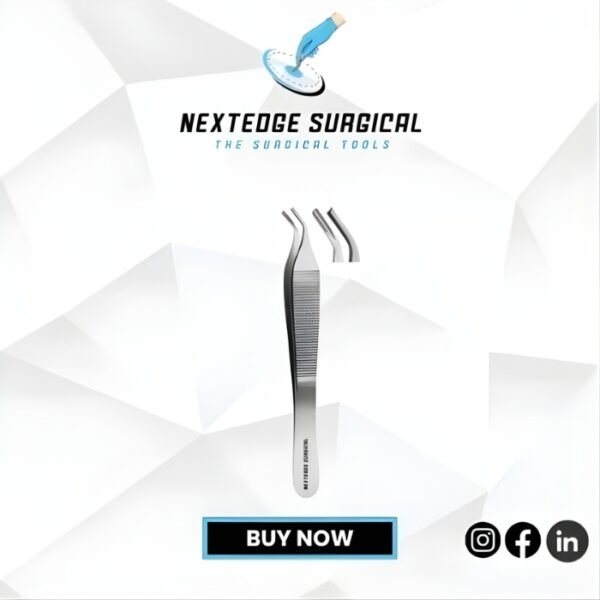 Adson 7×7 Curved Tissue Forceps 7×7 Teeth Article NES-786-1315