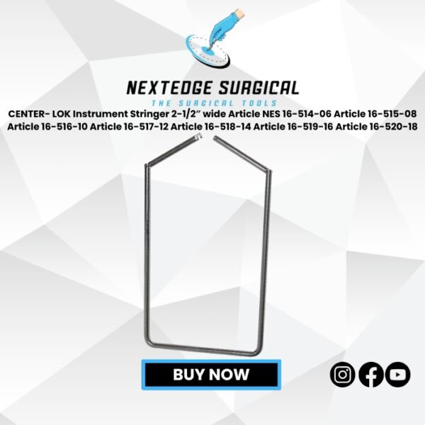 CENTER- LOK Instrument Stringer 2-1/2″ wide Article NES 16-514-06 Article 16-515-08 Article 16-516-10 Article 16-517-12 Article 16-518-14 Article 16-519-16 Article 16-520-18