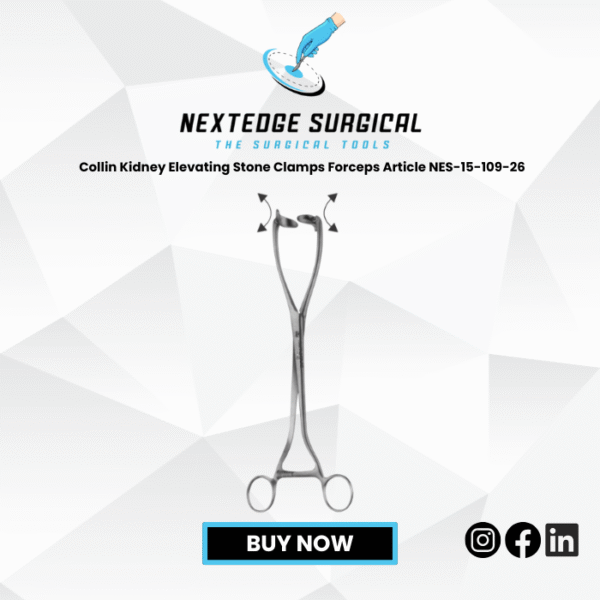 Collin Kidney Elevating Stone Clamps Forceps Article NES-15-109-26