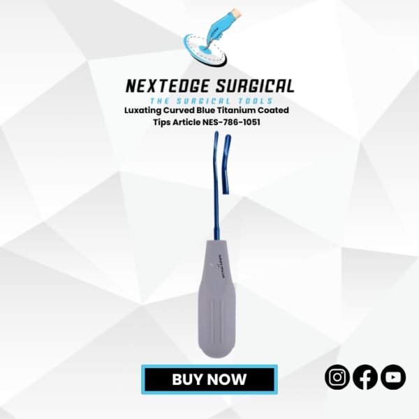 Luxating Curved Blue Titanium Coated Tips Article NES-786-1051