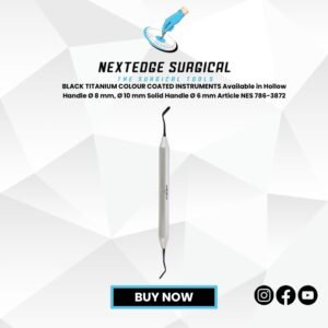 BLACK TITANIUM COLOUR COATED INSTRUMENTS Available in Hollow Handle Ø 8 mm, Ø 10 mm Solid Handle Ø 6 mm Article NES 786-3872