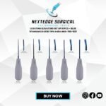 LUXATING ELEVATORS SET OF 10 PCS – BLUE TITANIUM COATED TIPS Article NES-786-1021