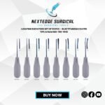 LUXATING ELEVATORS SET OF 08 PCS – BLUE TITANIUM COATED TIPS Article NES-786-1043