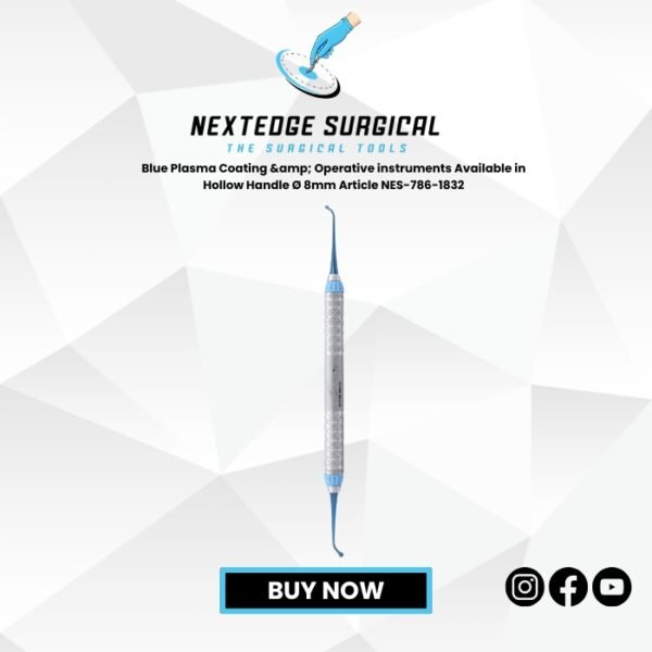 Blue Plasma Coating & Operative instruments Available in Hollow Handle Ø 8mm Article NES-786-1832