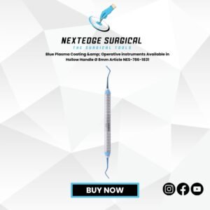 Blue Plasma Coating & Operative instruments Available in Hollow Handle Ø 8mm Article NES-786-1831