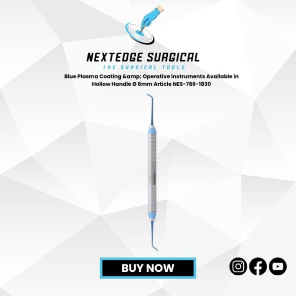 Blue Plasma Coating & Operative instruments Available in Hollow Handle Ø 8mm Article NES-786-1830