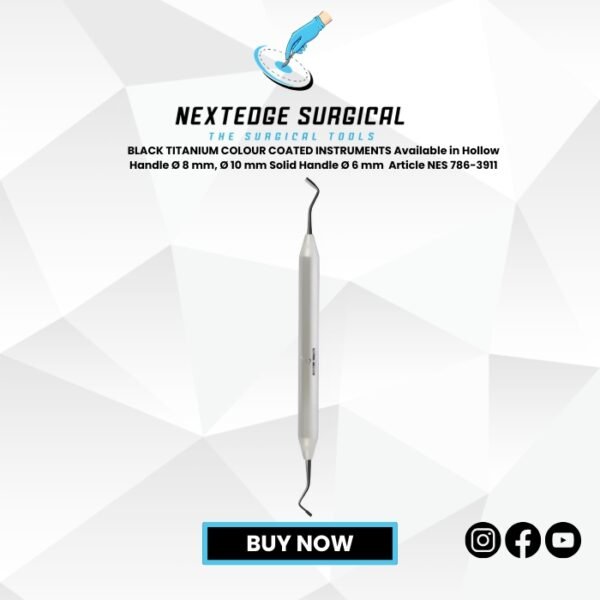 BLACK TITANIUM COLOUR COATED INSTRUMENTS Available in Hollow Handle Ø 8 mm, Ø 10 mm Solid Handle Ø 6 mm  Article NES 786-3911