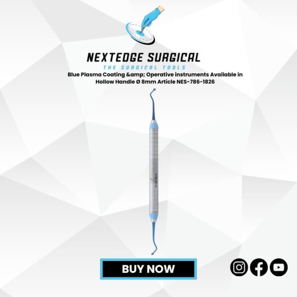 Blue Plasma Coating & Operative instruments Available in Hollow Handle Ø 8mm Article NES-786-1826