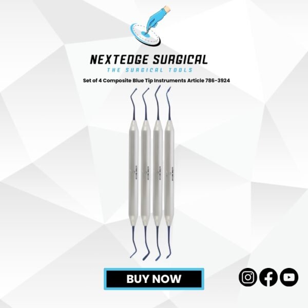Set of 4 Composite Blue Tip Instruments Article NES 786-3924