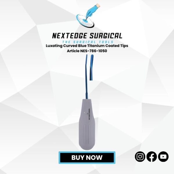 Luxating Curved Blue Titanium Coated Tips Article NES-786-1050