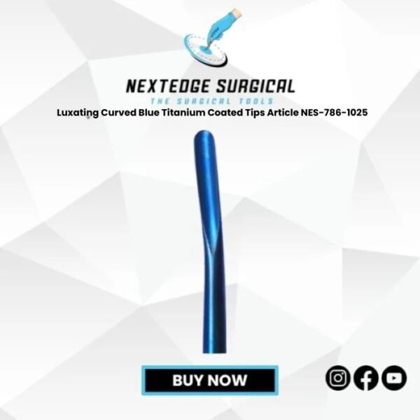 Luxating Curved Blue Titanium Coated Tips Article NES-786-1025