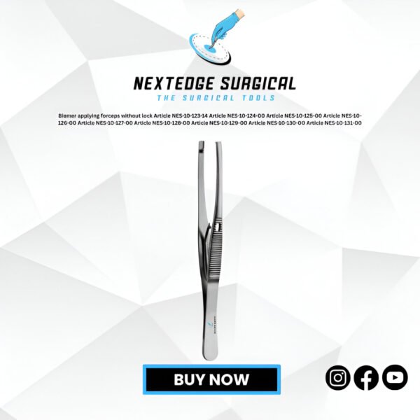 Biemer applying forceps without lock Article NES-10-123-14 Article NES-10-124-00 Article NES-10-125-00 Article NES-10-126-00 Article NES-10-127-00 Article NES-10-128-00 Article NES-10-129-00 Article NES-10-130-00 Article NES-10-131-00