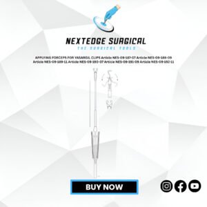 APPLYING FORCEPS FOR YASARGIL CLIPS Article NES-09-187-07 Article NES-09-188-09 Article NES-09-189-11 Article NES-09-190-07 Article NES-09-191-09 Article NES-09-192-11