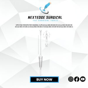 APPLYING FORCEPS FOR YASARGIL CLIPS Article NES-09-193-07 Article NES-09-194-09 Article NES-09-195-11 Article NES-09-196-07 Article NES-09-197-09 Article NES-09-198-11