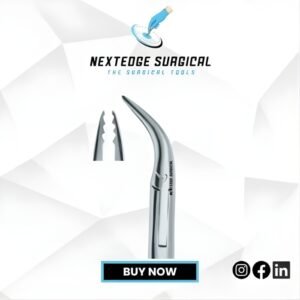 45° Angled Root Forceps “Fish-Hook” Serrations Upper Atraumatic Extraction NES - Article 786-262
