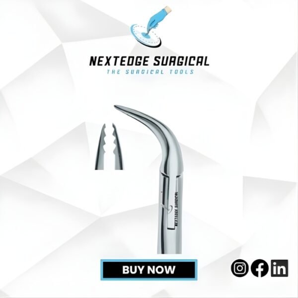 90° Angled Root Forceps “Fish-Hook” Serrations Upper Atraumatic Extraction NES - Article 786-263